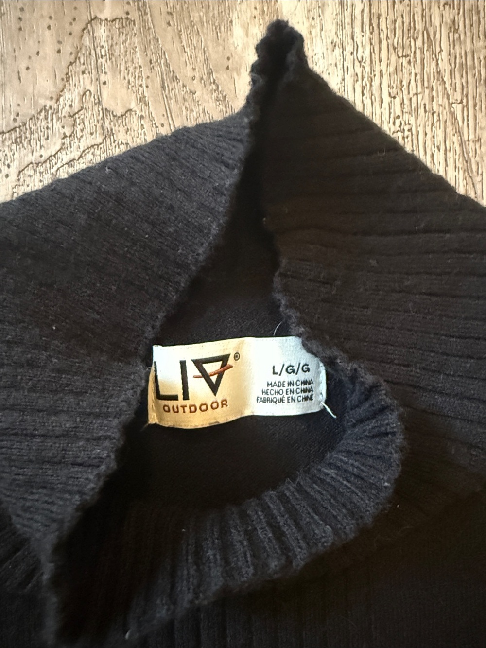 Women's Black Turtleneck Ribbed Sweater - Picture 2 of 5